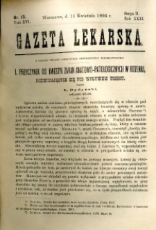 Gazeta Lekarska 1896 R.31, t.16, nr 15