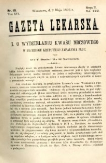 Gazeta Lekarska 1896 R.31, t.16, nr 18