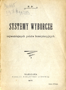 Systemy wyborcze najważniejszych państw konstytucyjnych