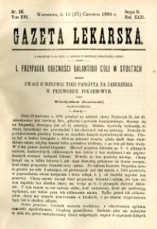 Gazeta Lekarska 1896 R.31, t.16, nr 26