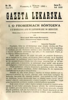 Gazeta Lekarska 1896 R.31, t.16, nr 28