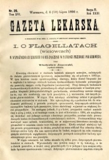 Gazeta Lekarska 1896 R.31, t.16, nr 29