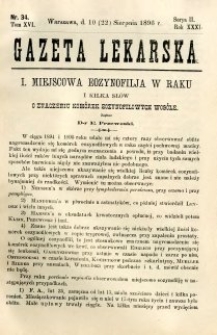 Gazeta Lekarska 1896 R.31, t.16, nr 34