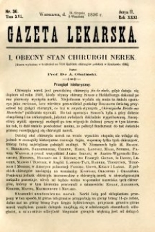 Gazeta Lekarska 1896 R.31, t.16, nr 36