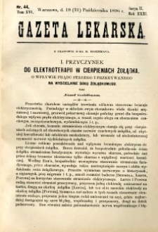 Gazeta Lekarska 1896 R.31, t.16, nr 44