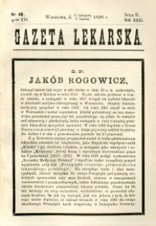 Gazeta Lekarska 1896 R.31, t.16, nr 49