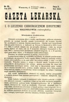 Gazeta Lekarska 1896 R.31, t.16, nr 50