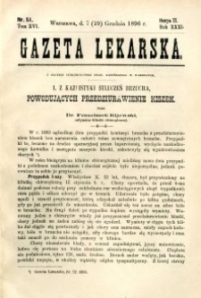 Gazeta Lekarska 1896 R.31, t.16, nr 51