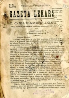 Gazeta Lekarska 1897 R.32, t.17, nr 21