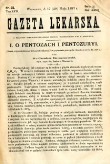 Gazeta Lekarska 1897 R.32, t.17, nr 22