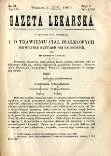 Gazeta Lekarska 1897 R.32, t.17, nr 24