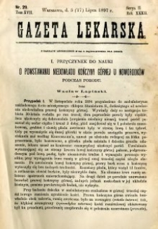 Gazeta Lekarska 1897 R.32, t.17, nr 29