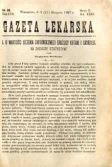 Gazeta Lekarska 1897 R.32, t.17, nr 34