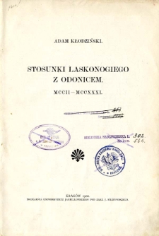 Stosunki Laskonogiego z Odyńcem