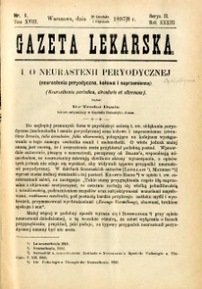 Gazeta Lekarska 1898 R.33, t.18, nr 1