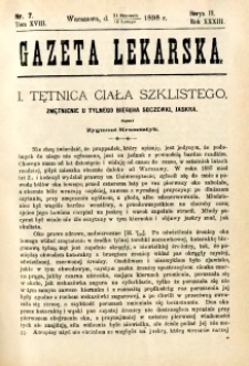 Gazeta Lekarska 1898 R.33, t.18, nr 7