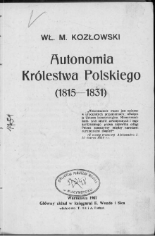 Autonomia Królestwa Polskiego (1815-1831)