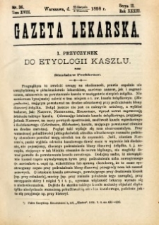 Gazeta Lekarska 1898 R.33, t.18, nr 36