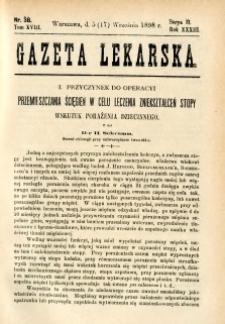 Gazeta Lekarska 1898 R.33, t.18, nr 38