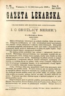 Gazeta Lekarska 1898 R.33, t.18, nr 48