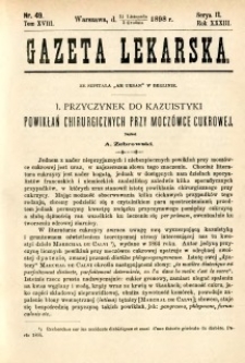 Gazeta Lekarska 1898 R.33, t.18, nr 49