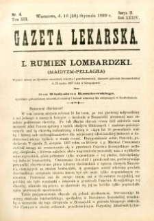 Gazeta Lekarska 1899 R.34, t.19, nr 4