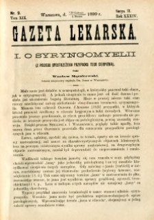 Gazeta Lekarska 1899 R.34, t.19, nr 9