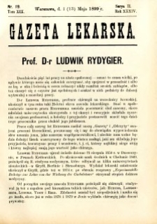 Gazeta Lekarska 1899 R.34, t.19, nr 19