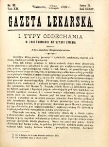 Gazeta Lekarska 1899 R.34, t.19, nr 32