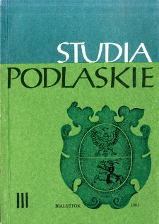 Studia Podlaskie. T. 3