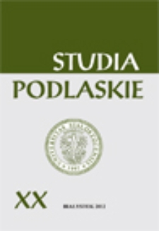 Studia Podlaskie. T. 20