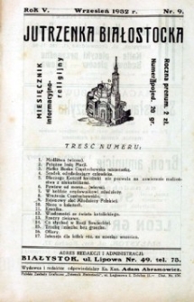 Jutrzenka Białostocka 1932, R.5, nr 9 (wrzesień)