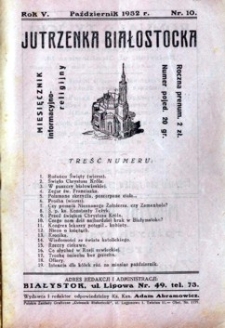 Jutrzenka Białostocka 1932, R.5, nr 10 (październik)