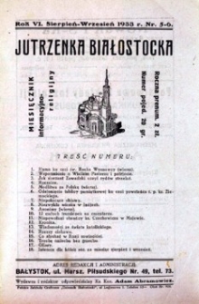 Jutrzenka Białostocka 1933, R.6, nr 5-6 (sierpień-wrzesień)
