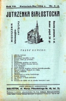 Jutrzenka Białostocka 1934, R.7, nr 3-4 (kwiecień-maj)