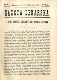 Gazeta Lekarska 1899 R.34, t.19, nr 41