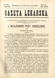 Gazeta Lekarska 1899 R.34, t.19, nr 46