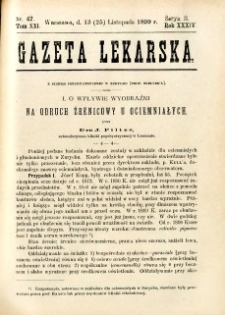 Gazeta Lekarska 1899 R.34, t.19, nr 47