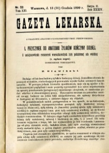 Gazeta Lekarska 1899 R.34, t.19, nr 52