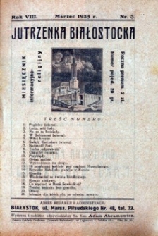 Jutrzenka Białostocka 1935, R.8, nr 3 (marzec)