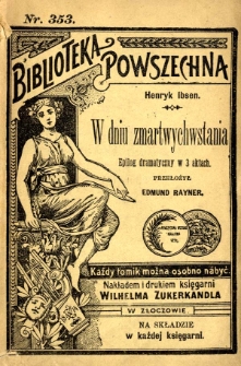 W dniu zmartwychwstania : epilog dramatyczny w 3 aktach