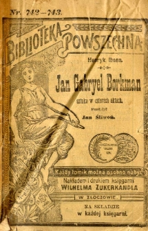 Jan Gabryel Borkman : sztuka w czterech aktach