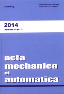 Acta Mechanica et Automatica. Vol.8, no. 2