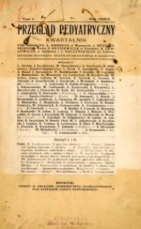 Przegląd Pedyatryczny 1908 T.1 nr 1-2