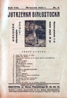 Jutrzenka Białostocka 1935, R.8, nr 9 (wrzesień)