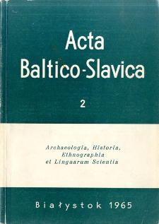 Acta Baltico-Slavica. T. 2.