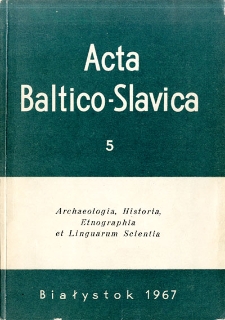 Acta Baltico-Slavica. T. 5.