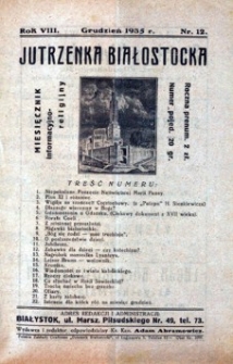 Jutrzenka Białostocka 1935, R.8, nr 12 (grudzień)