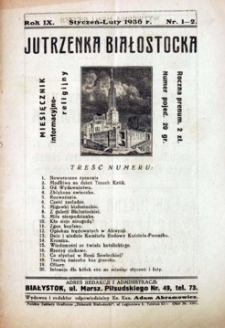 Jutrzenka Białostocka 1936, R.9, nr 1-2 (styczeń-luty)