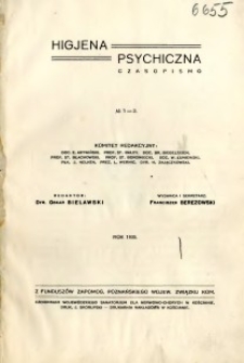 Higjena Psychiczna 1935 nr 1-2